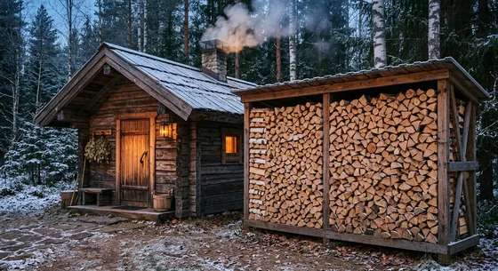Укладка дров в Чёрном, переулок Тенистая, 23